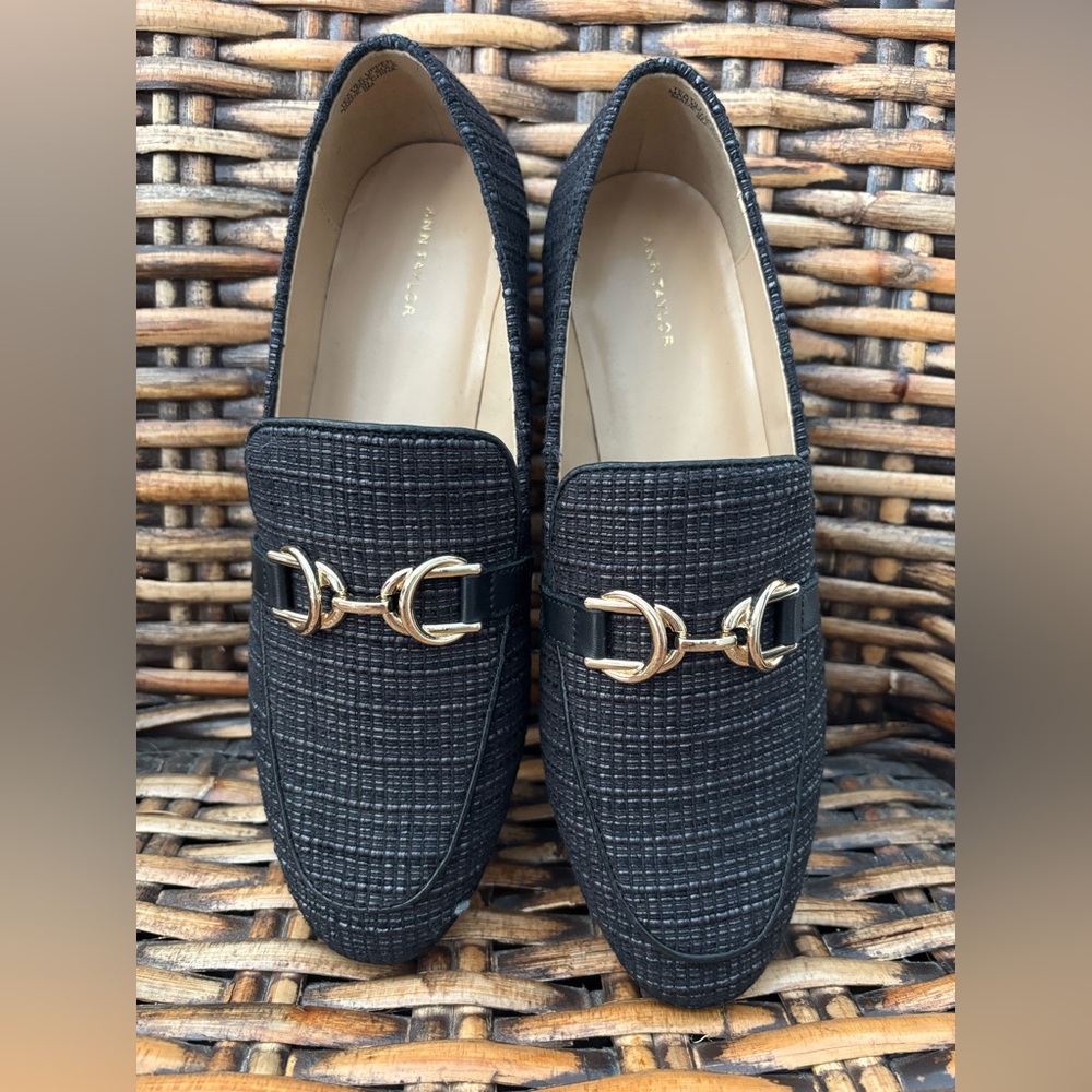 Ann Taylor NWT Chain Bit Straw Loafer-Size 8 - Picture 12 of 16